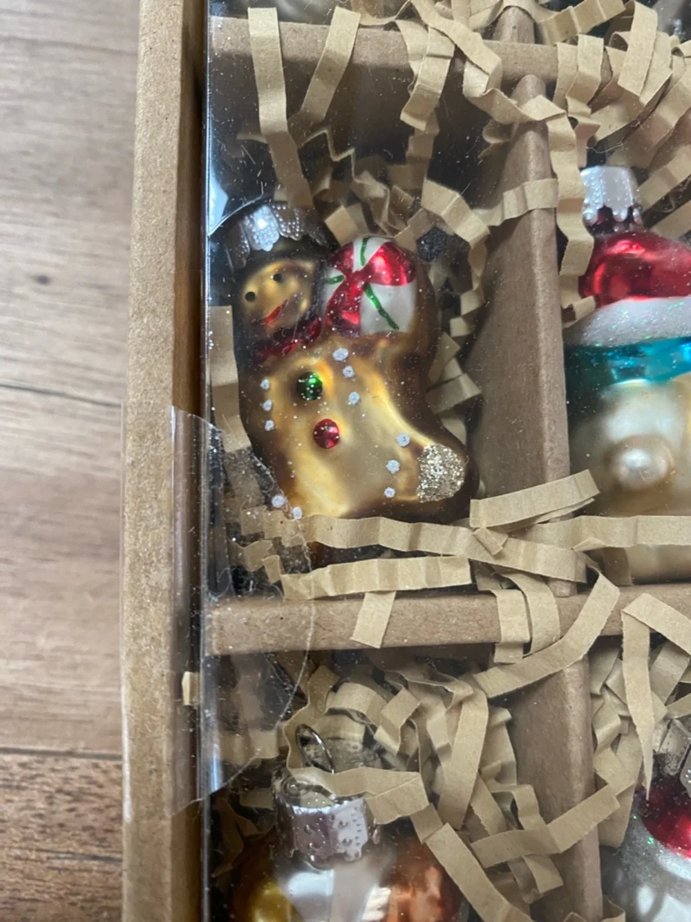 West Elm miniature glass Christmas Ornaments.